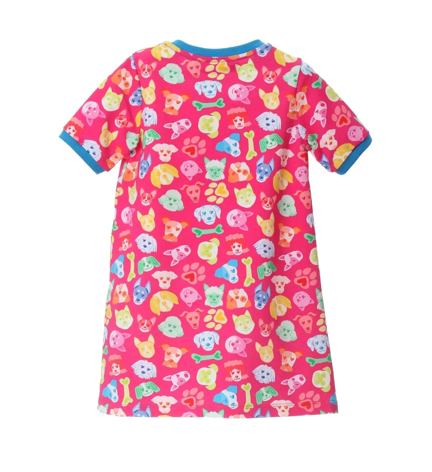 VESTIDO FUCSIA ESTAMPADO PERRITOS COLORES - Image 2