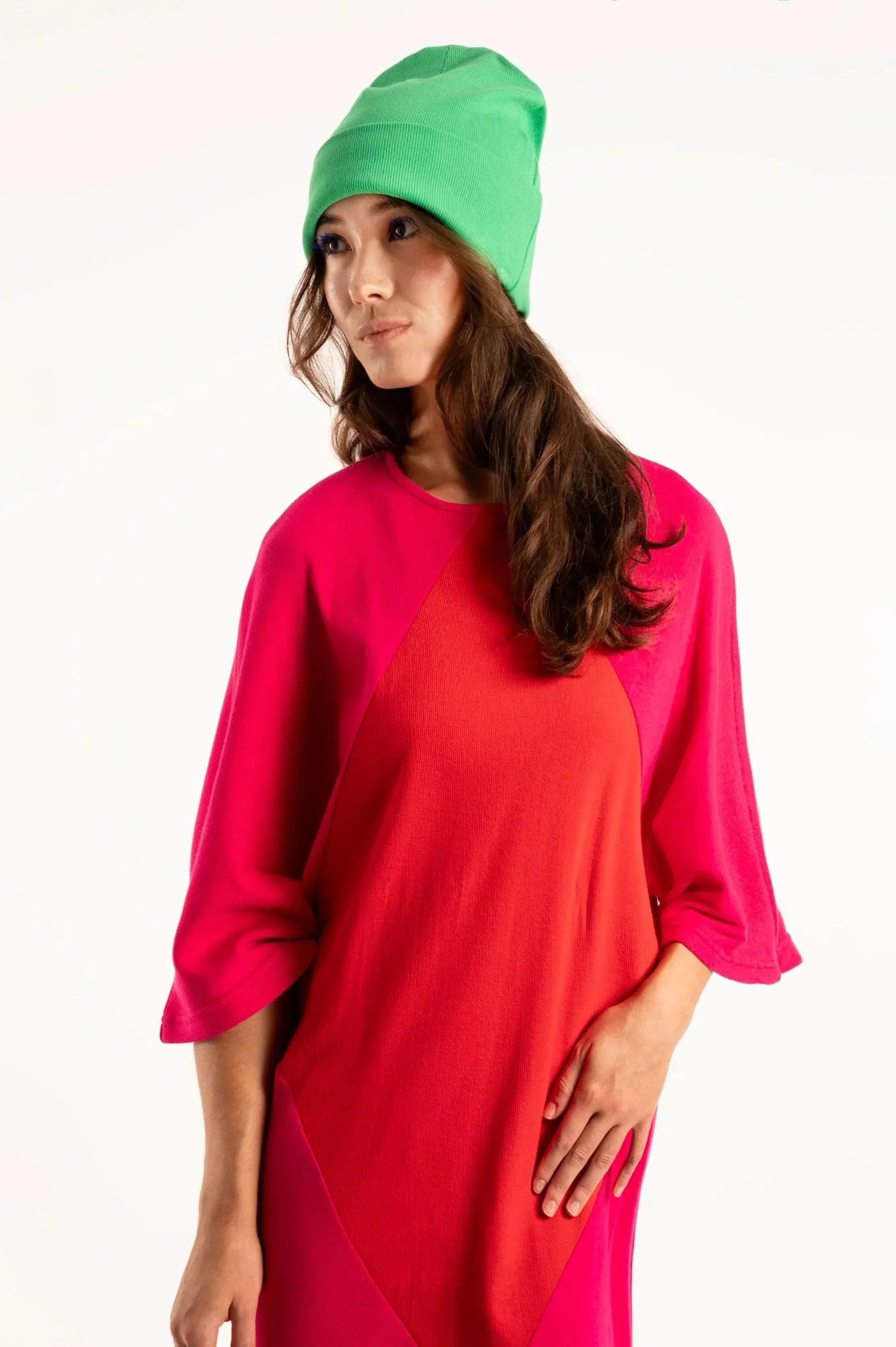 VESTIDO FUCSIA LARGO ROMBO - Image 3