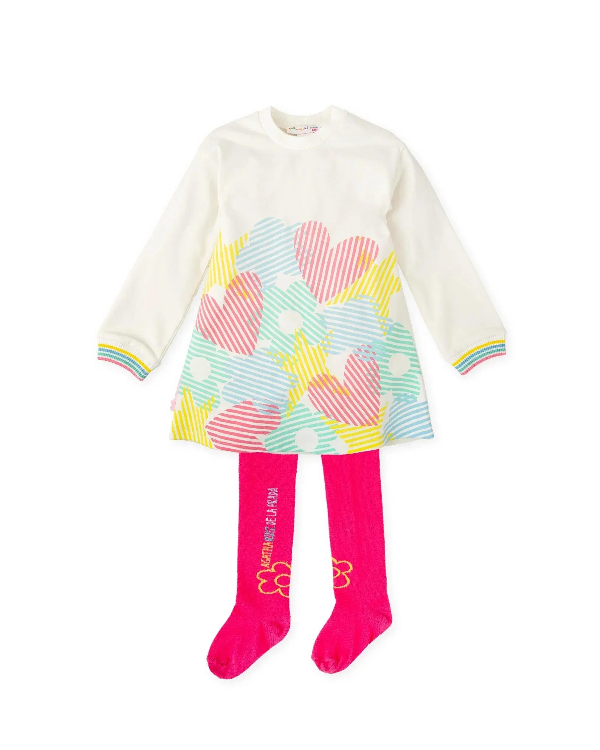 VESTIDO ICONOS BLANCO CON LEOTARDOS - Image 2