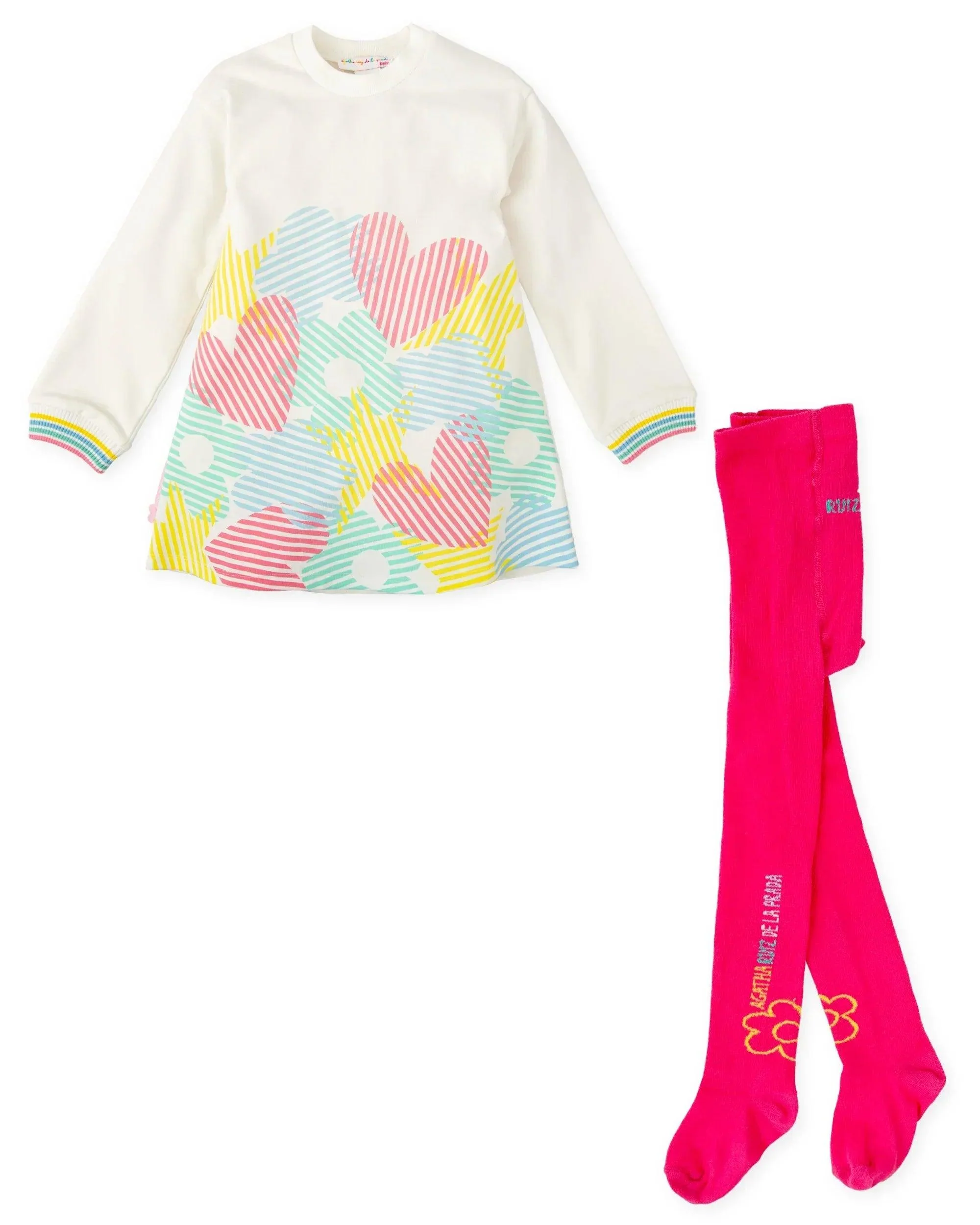 VESTIDO ICONOS BLANCO CON LEOTARDOS - Image 4