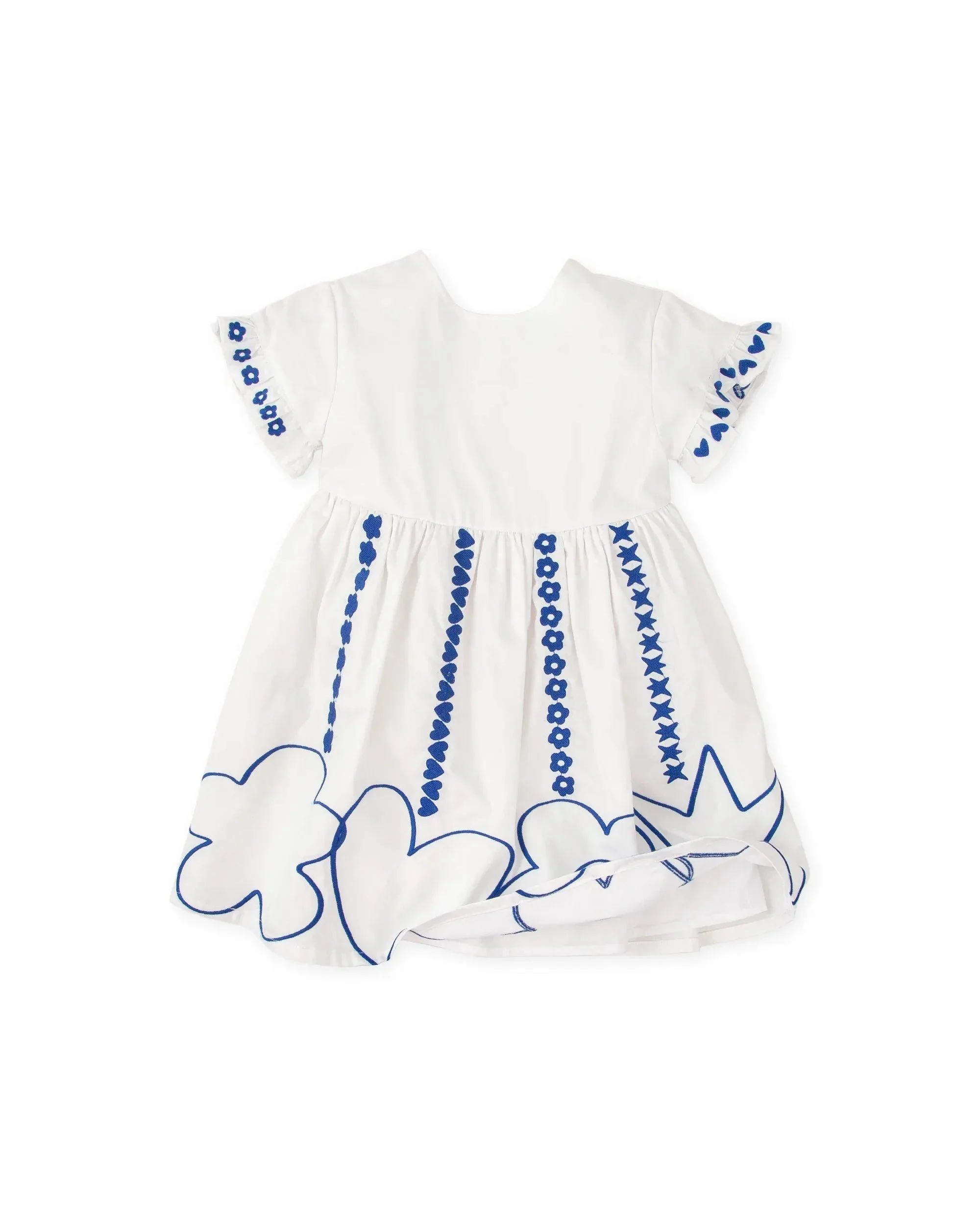 VESTIDO M/C POPELIN SATINADO ICONOS AZULES - Image 3