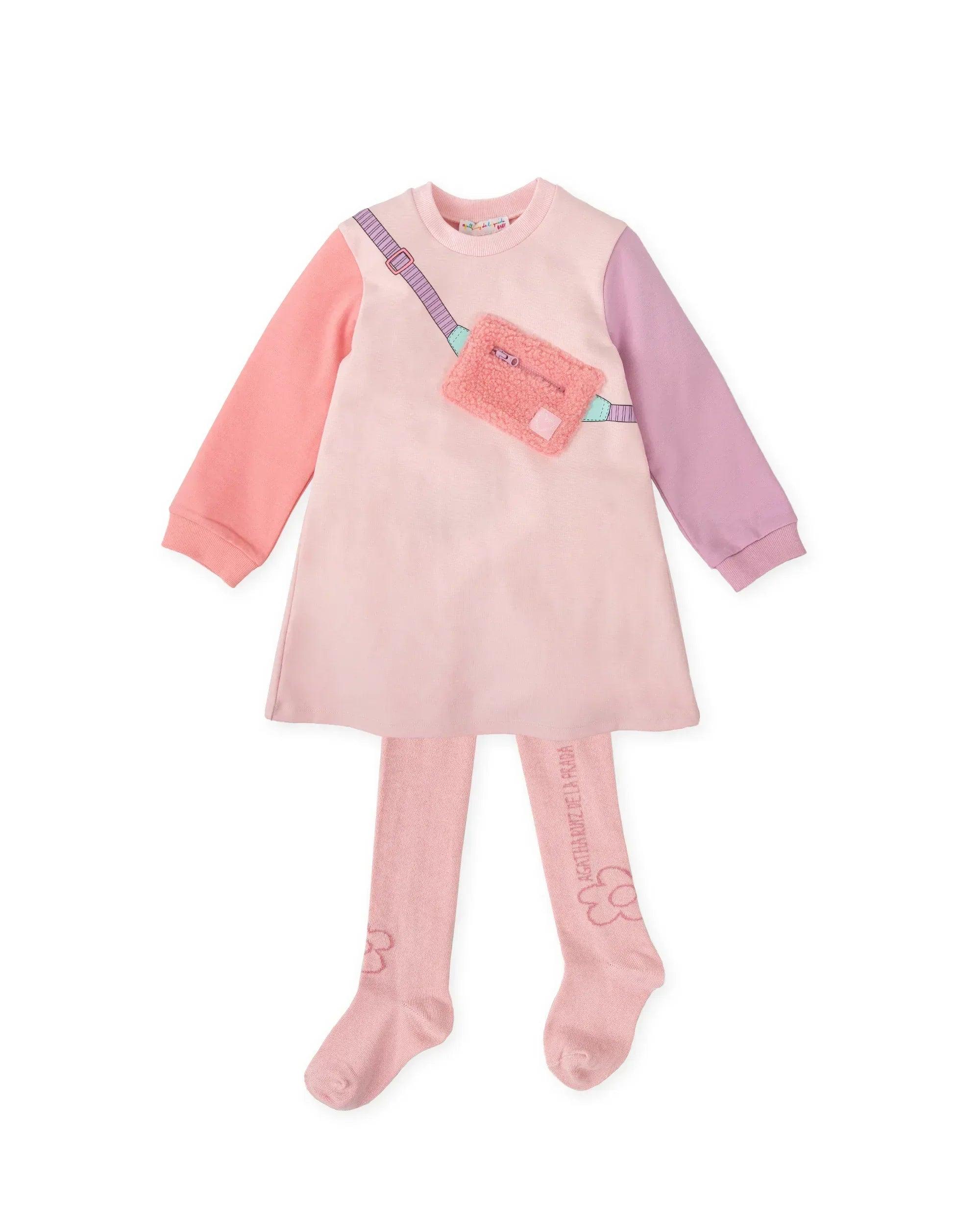VESTIDO RIÑONERA ROSA CON LEOTARDOS - Image 2
