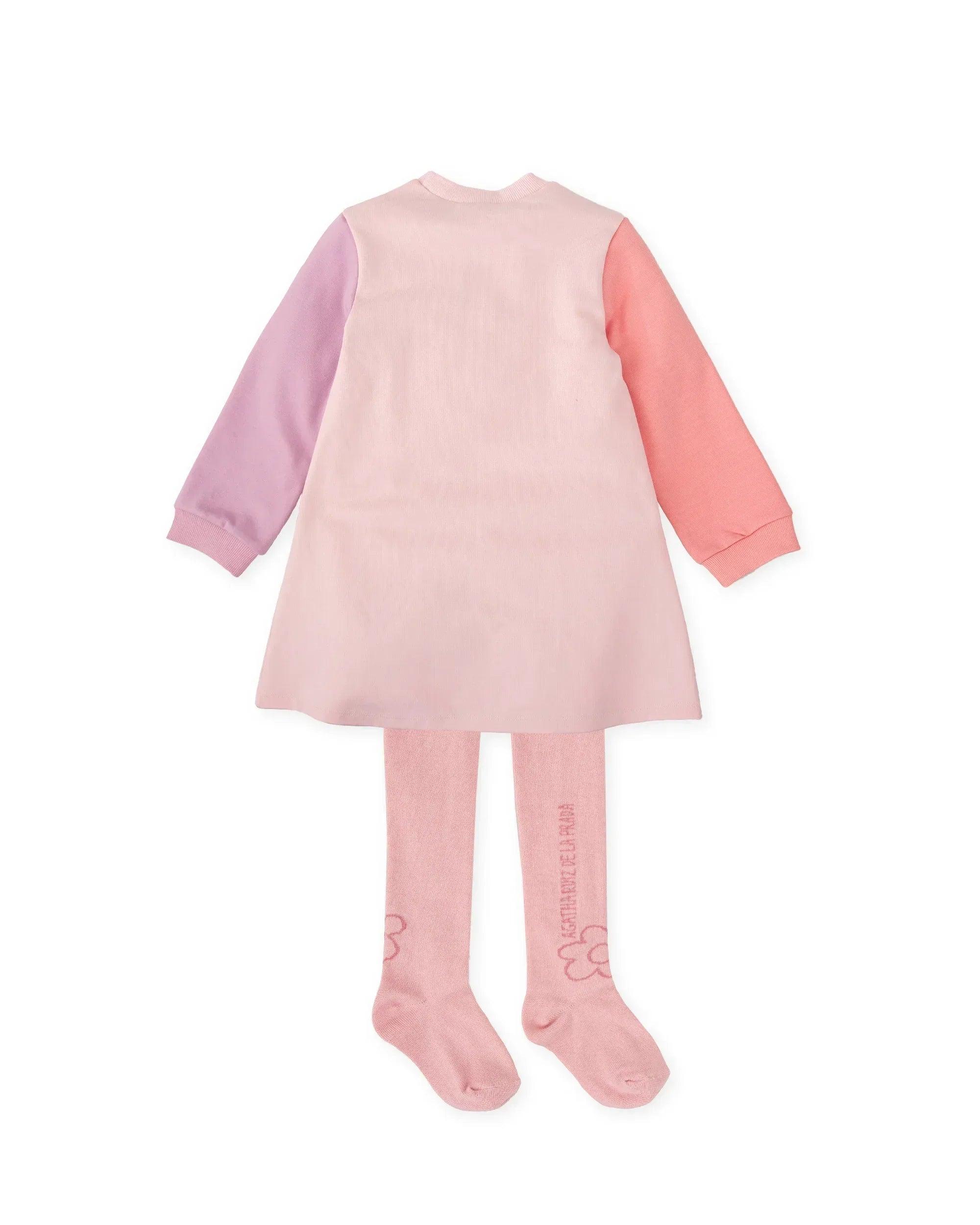VESTIDO RIÑONERA ROSA CON LEOTARDOS - Image 3