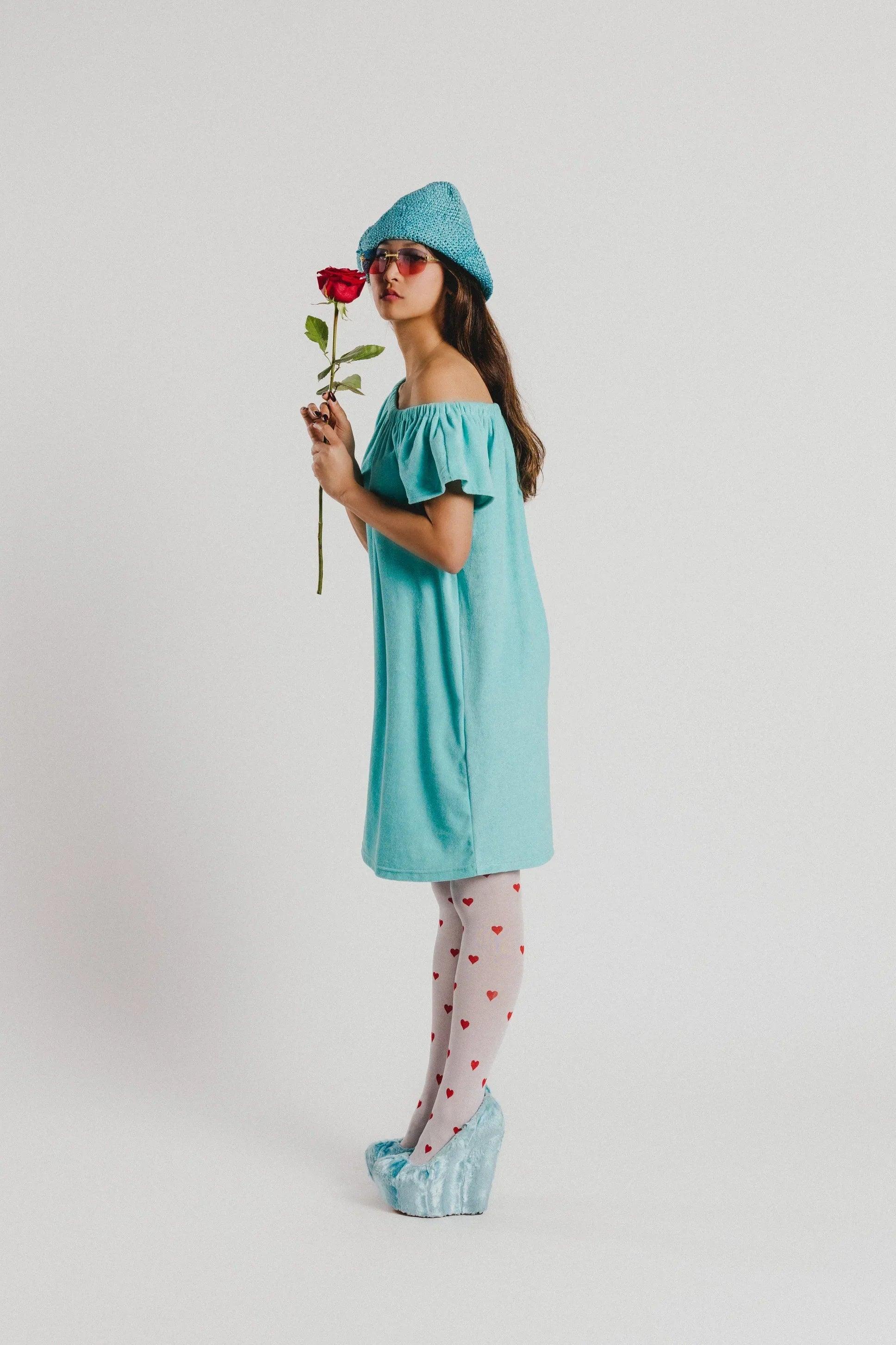VESTIDO RIZO TURQUESA - Image 2