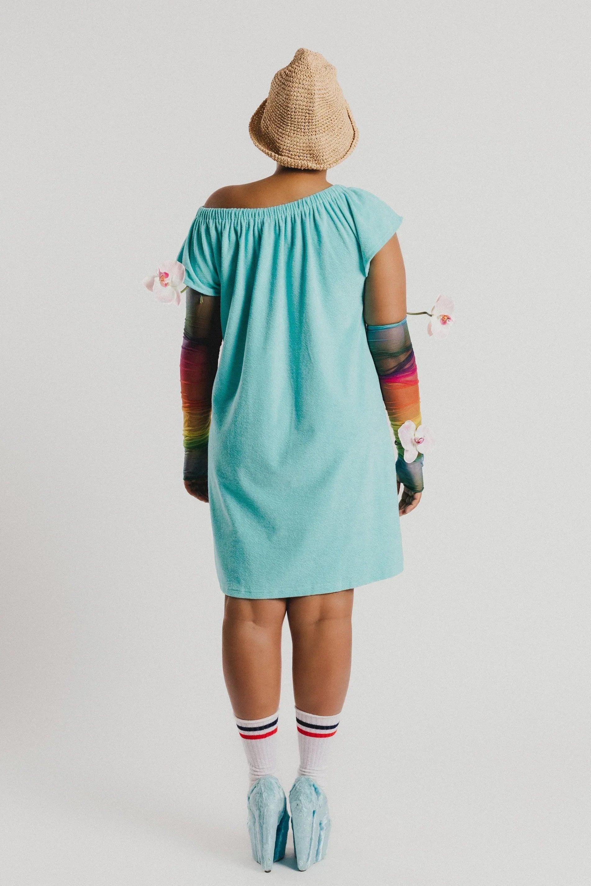 VESTIDO RIZO TURQUESA - Image 8
