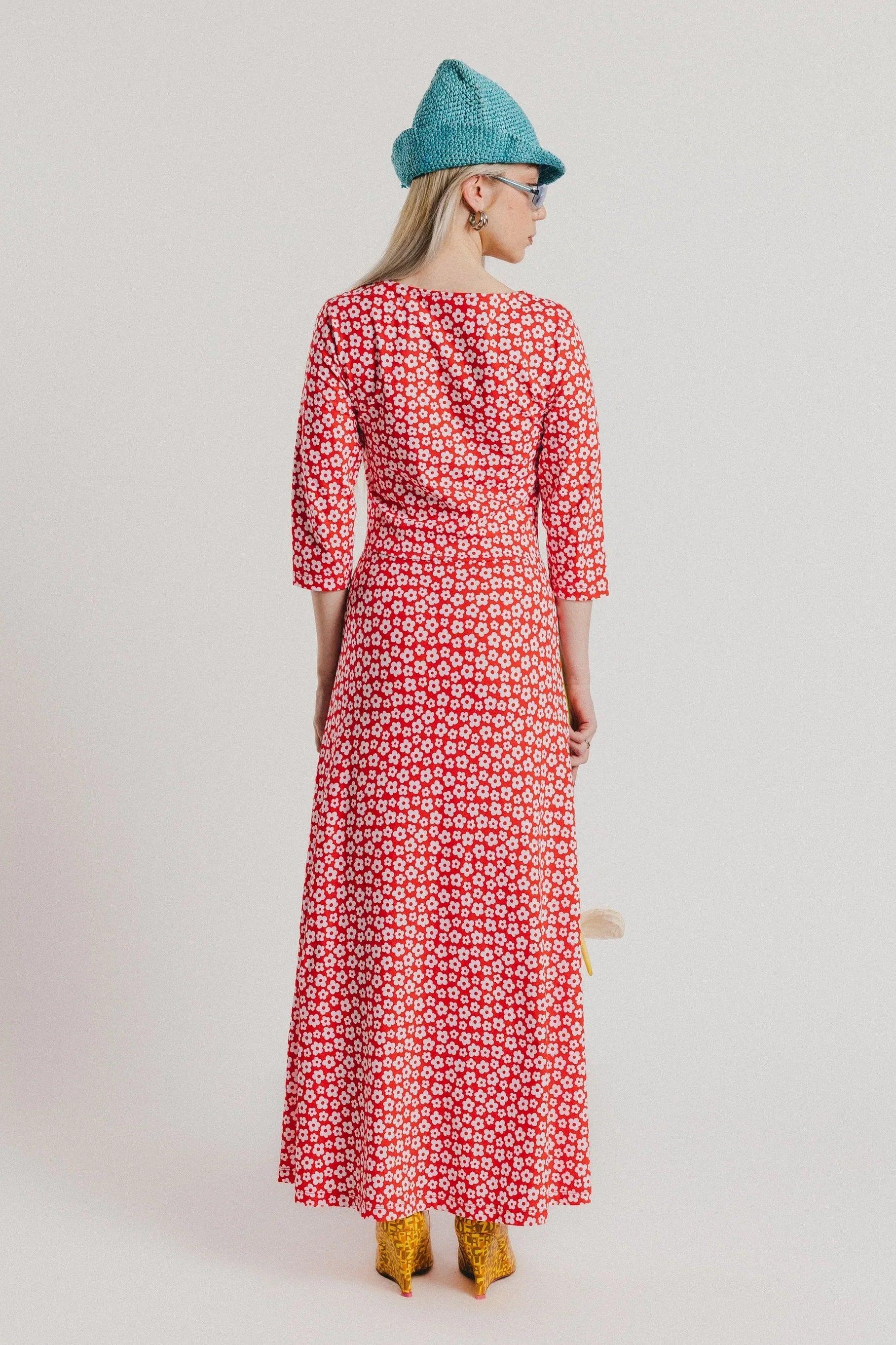VESTIDO ROJO FLORECITAS BLANCAS - Image 9