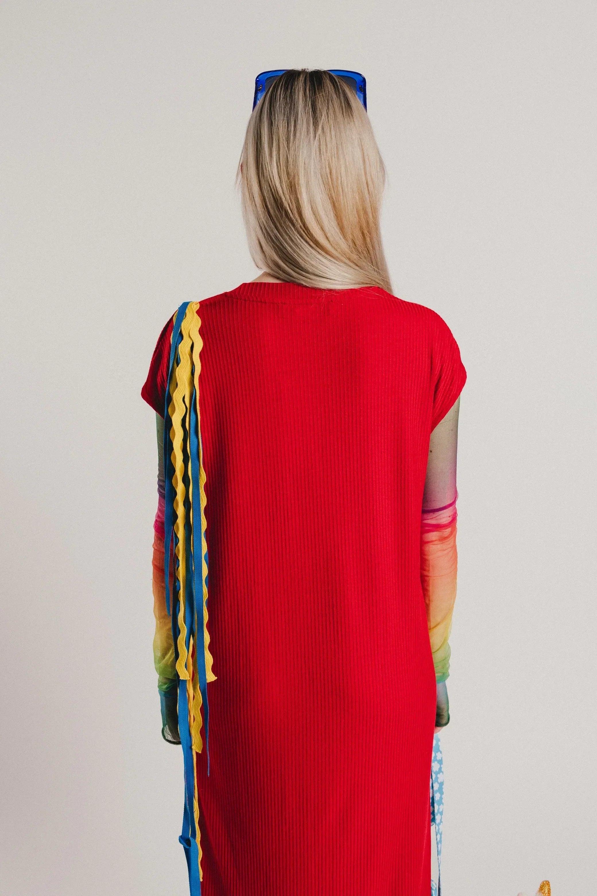 VESTIDO ROJO GALLOS - Image 5
