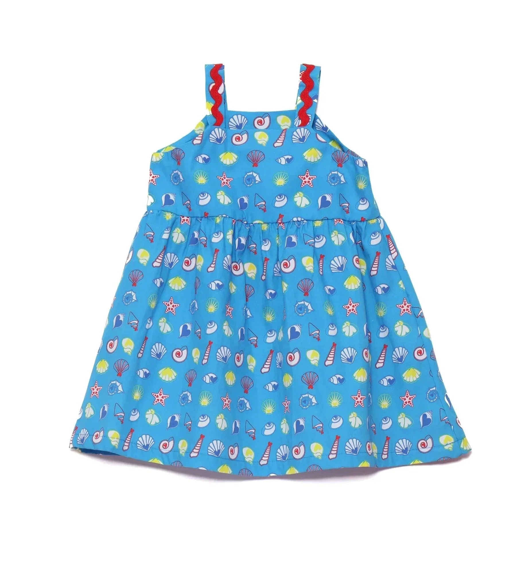 VESTIDO TIRANTES AZUL CONCHAS - Image 2