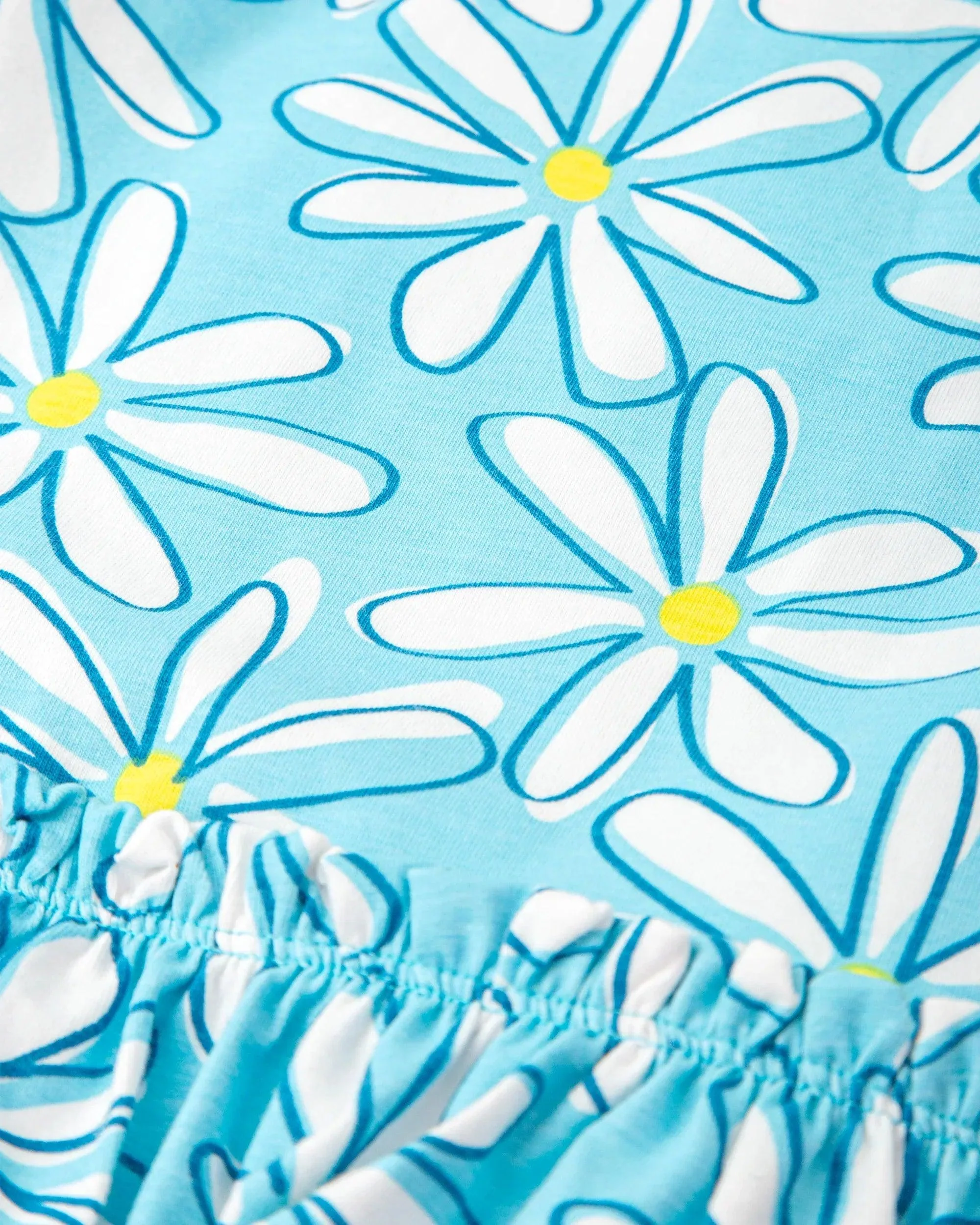 VESTIDO TIRANTES MARGARITAS AZUL - Image 3