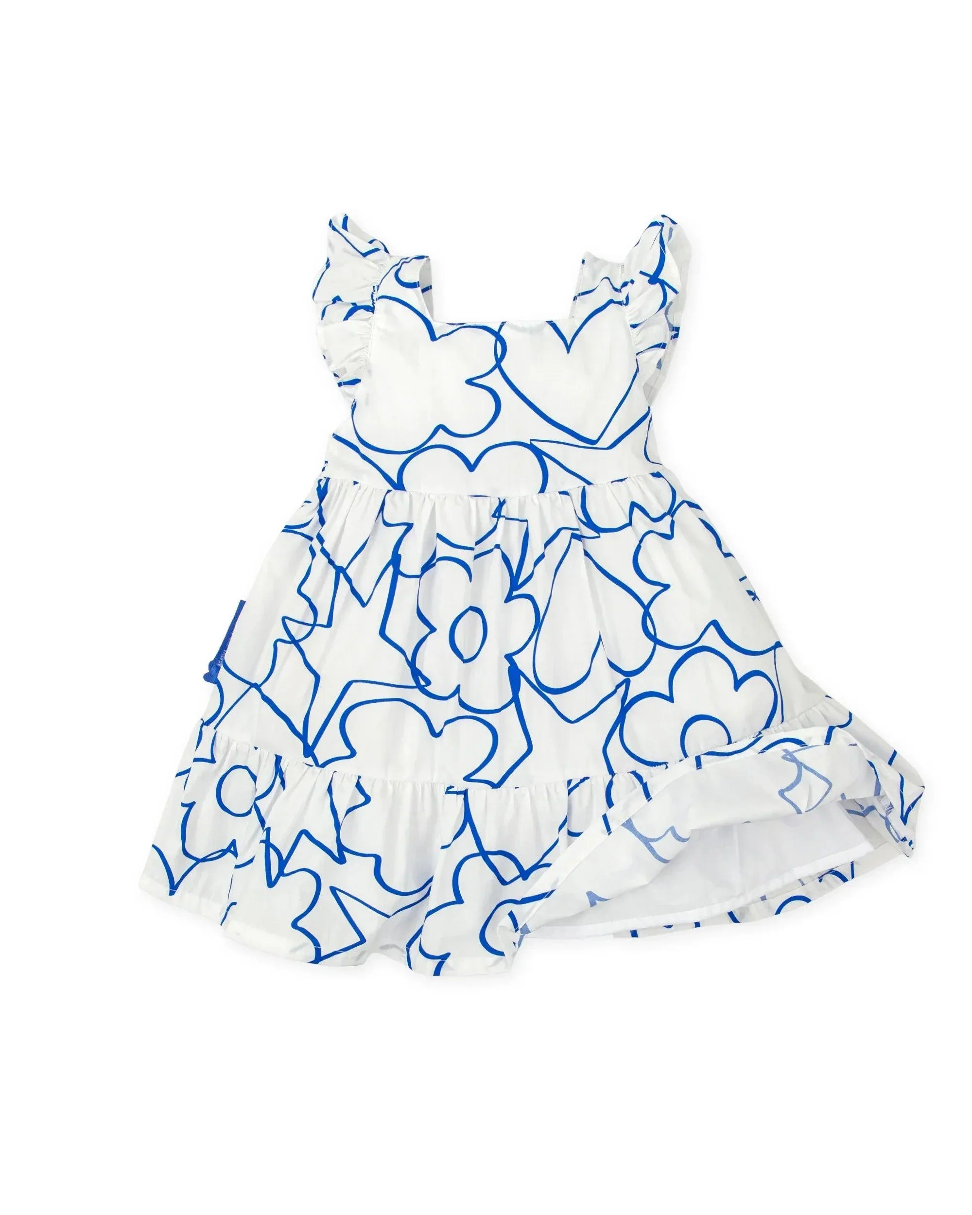 VESTIDO TIRANTES POPELIN SATINADO ICONOS AZULES - Image 3