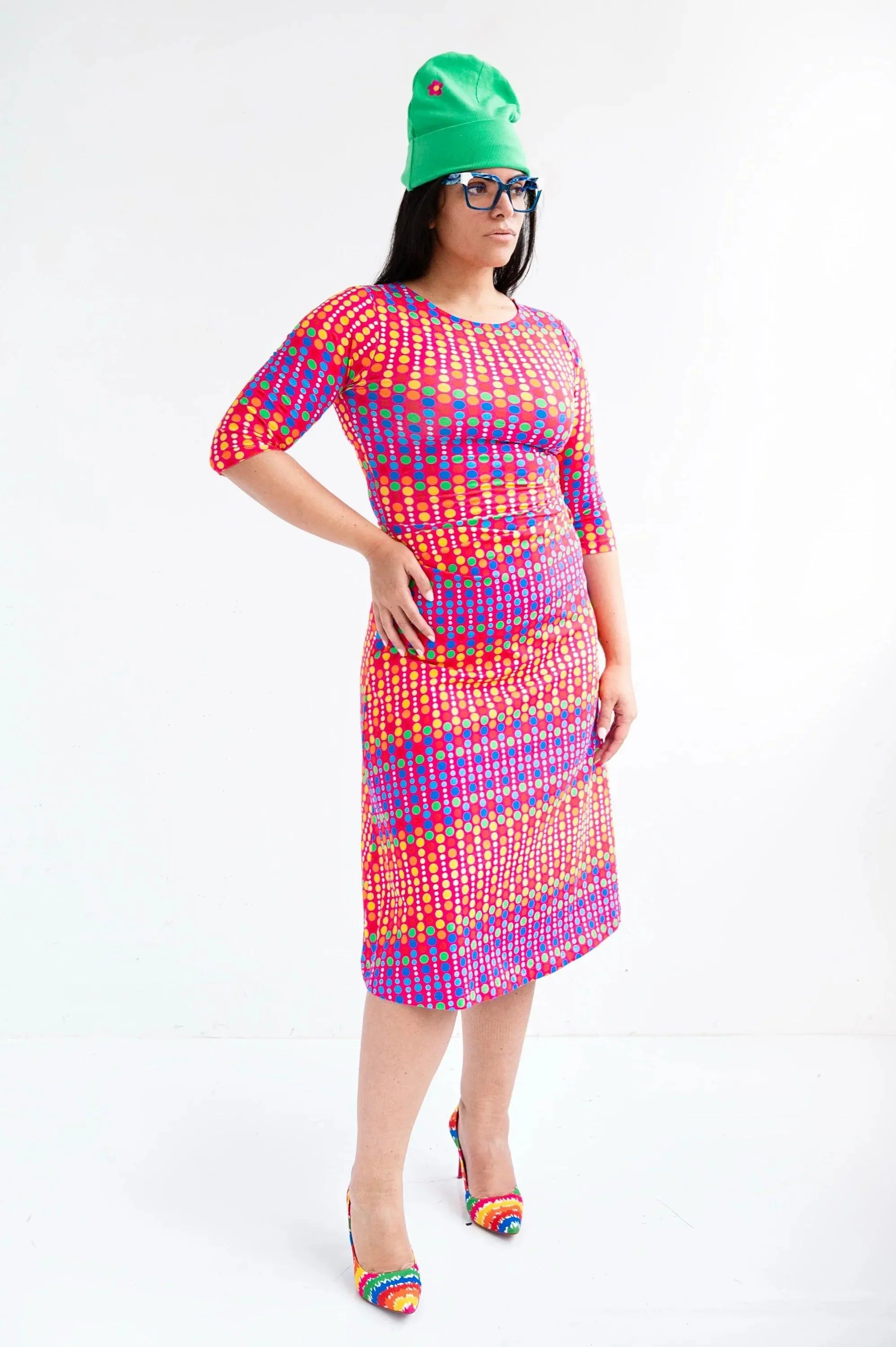 VESTIDO TOPOS MULTICOLOR - Image 2